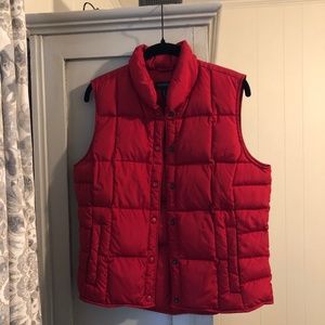 Lands’ End Red Puffer Vest